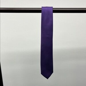 Perry Ellis Solid Purple Silk Tie